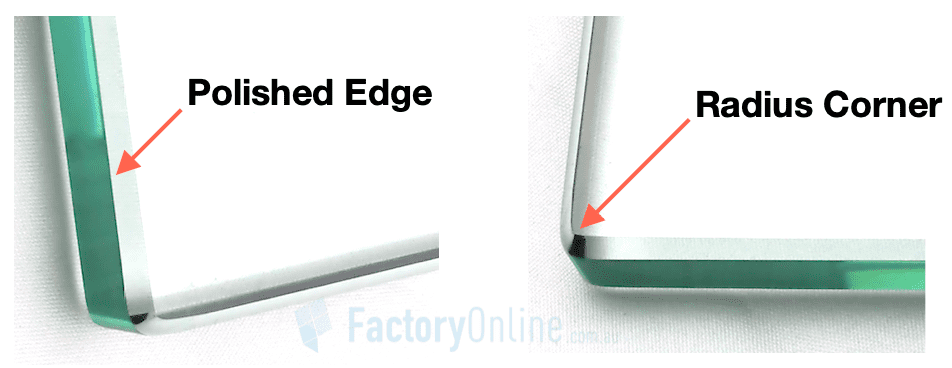 polished edge and radius corner photo
